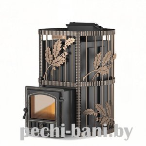 Печь банная из нержавеющей стали AISI 430 Эверест INOX 15 (210) Ковка